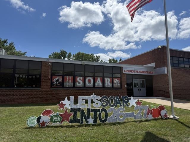 Welcome back message at Linden Elementary