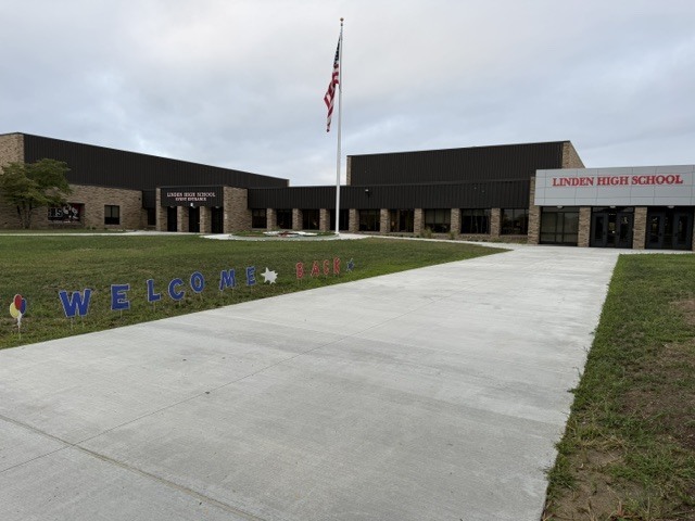 Welcome back message at Linden High School
