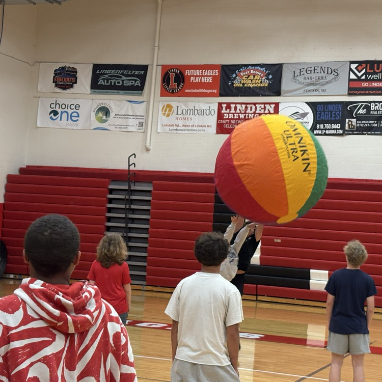 kids playing in PE class