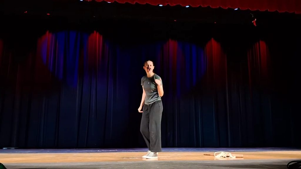 Student performs monologue