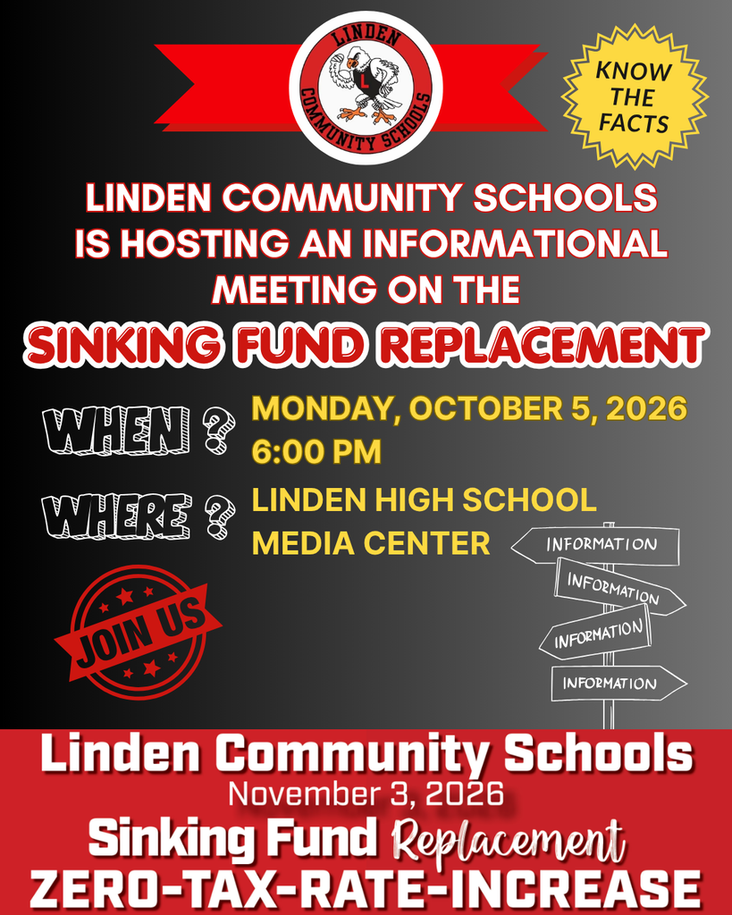 Informational meeting for Sinking Fund Replacement 2026 on Monday, October 5, 2026, at 6:00 pm