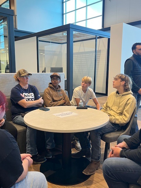 Students learning about Construction Assembly at Miller Industry  