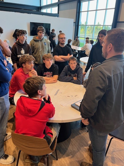 Students learning about Engineering at Miller Industries 