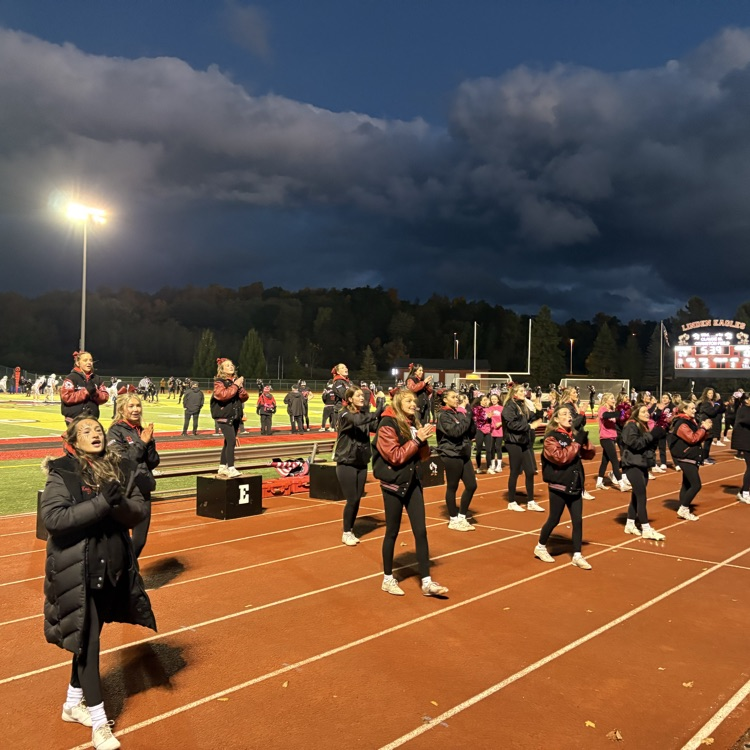 sideline cheer at the football game 