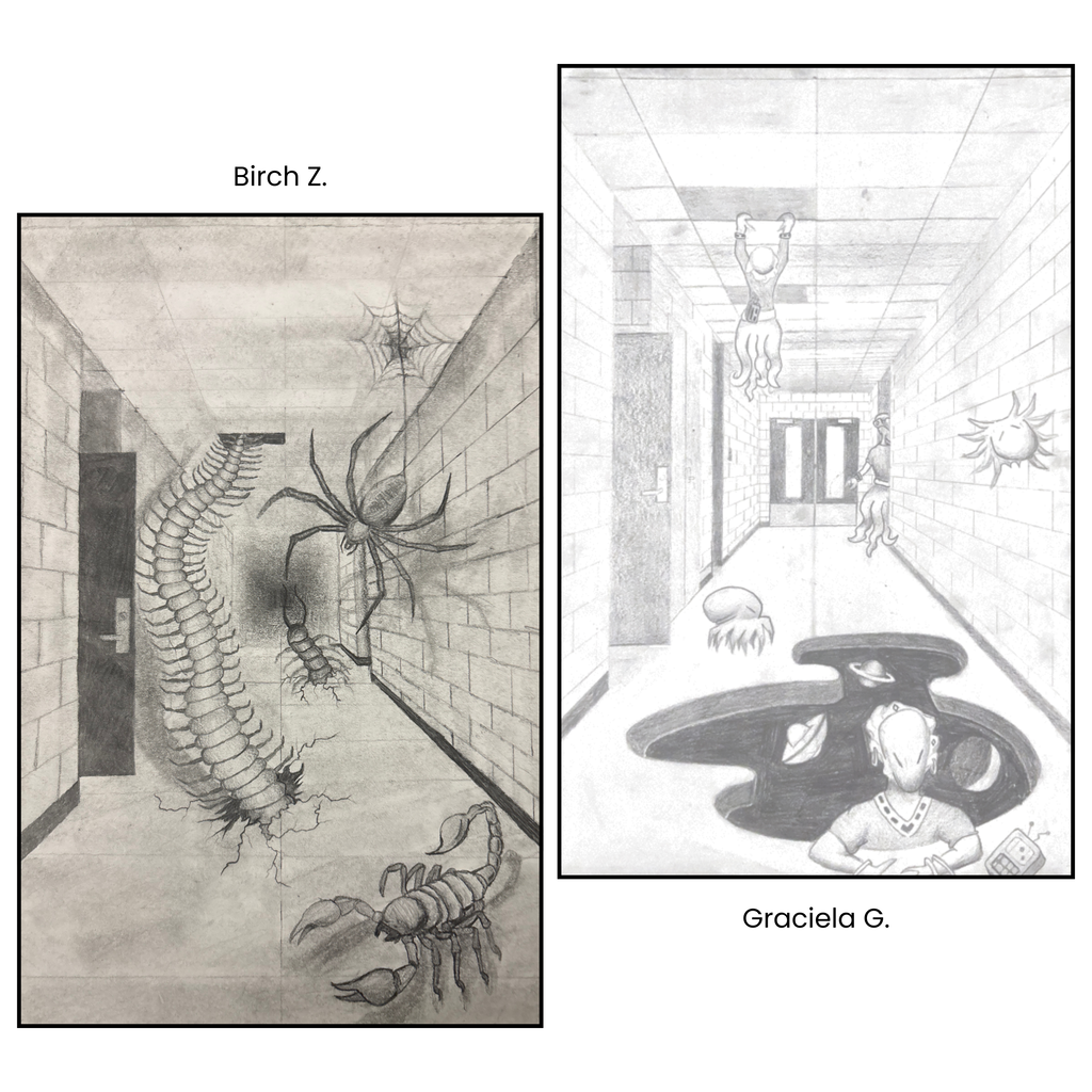 Surreal Hallway Drawings