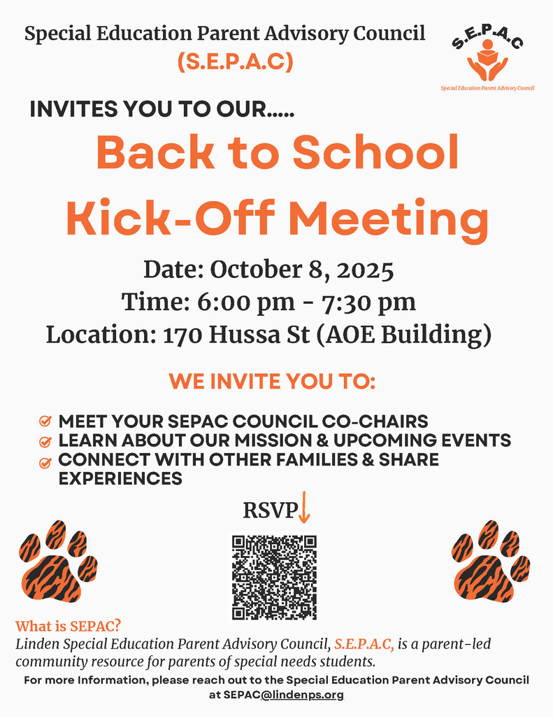 SEPAC October Welcome Back Kick-Off Meeting