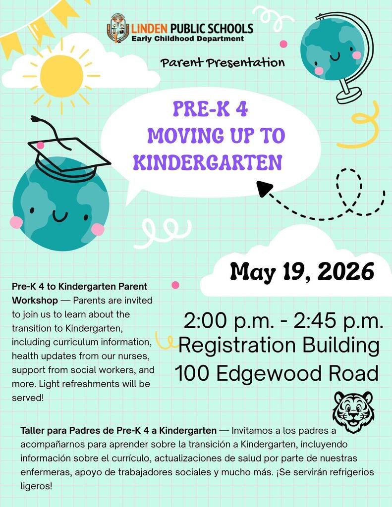 Pre-K 4 Moving Up to Kindergarten Parent Workshop