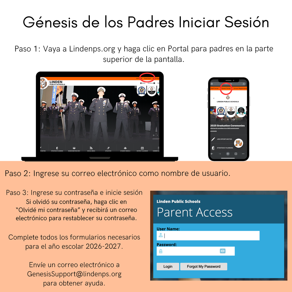 Genesis Parent Portal Login - Spanish