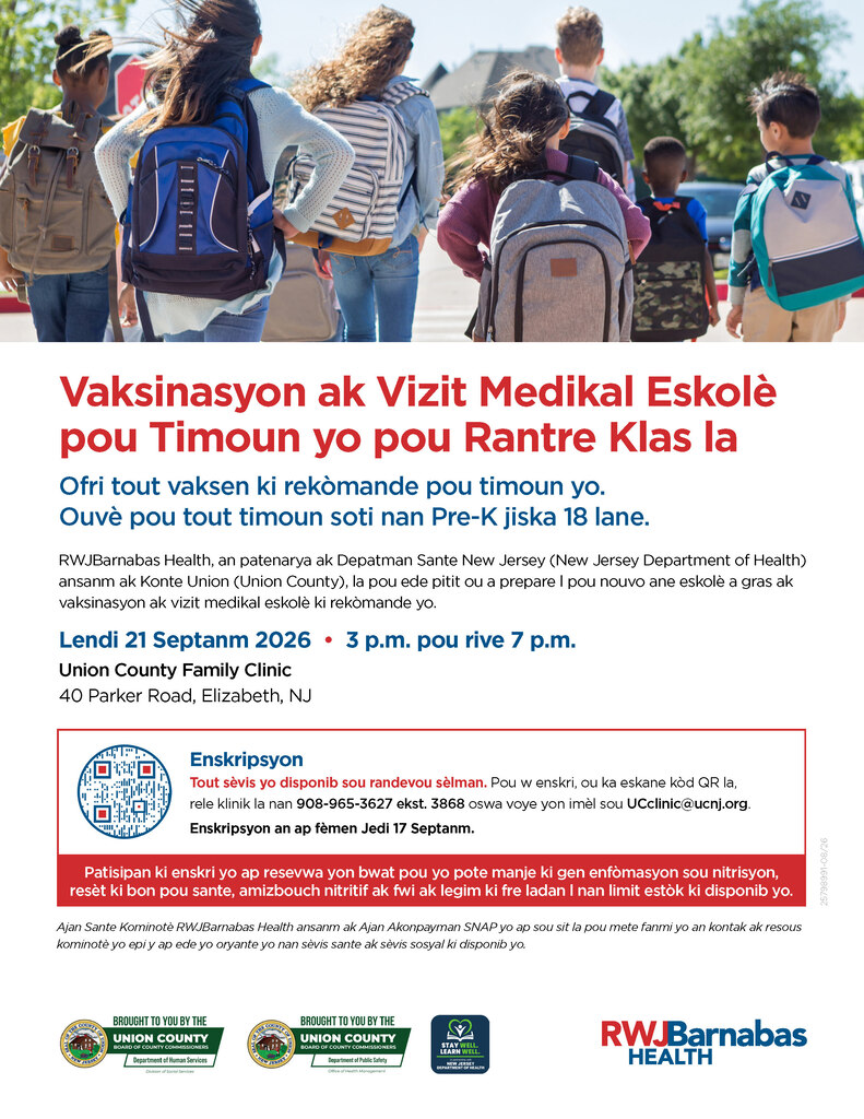 vaccination clinic flyer - Haitian Creole