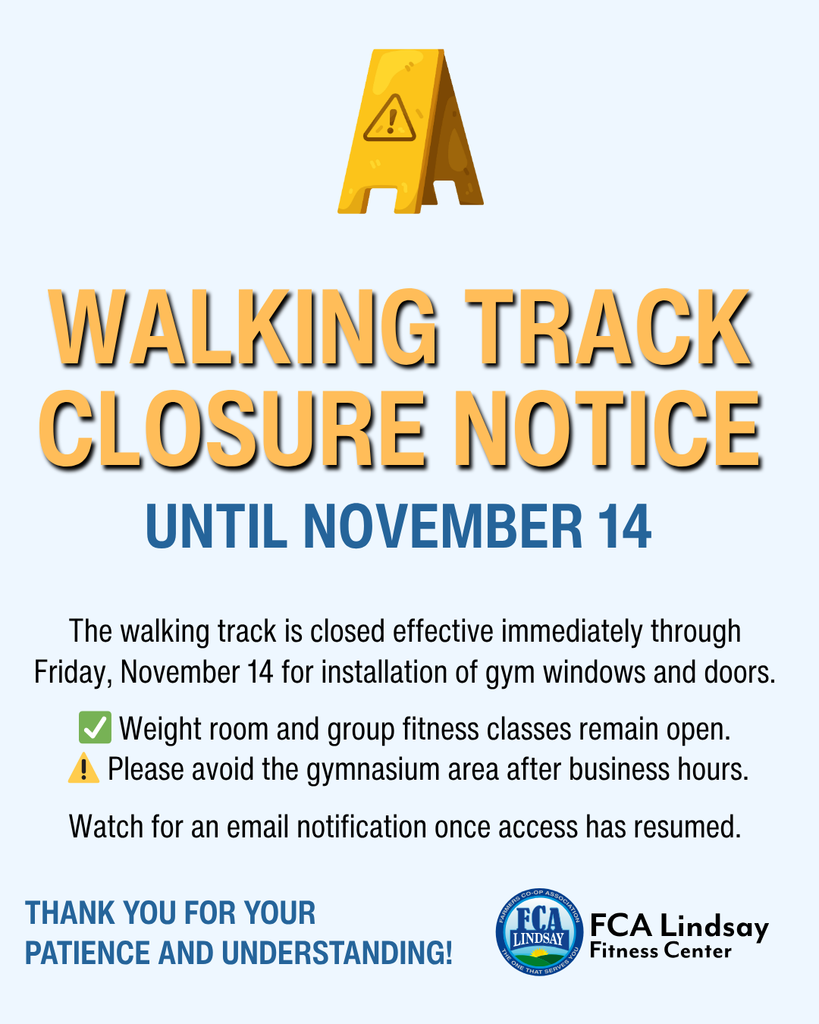 Walking Track Closure Notice until November 14.