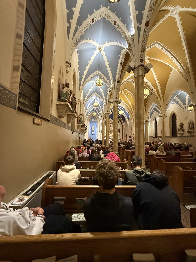 Lindsay Academy students attending Meet the Herbecks in Columbus