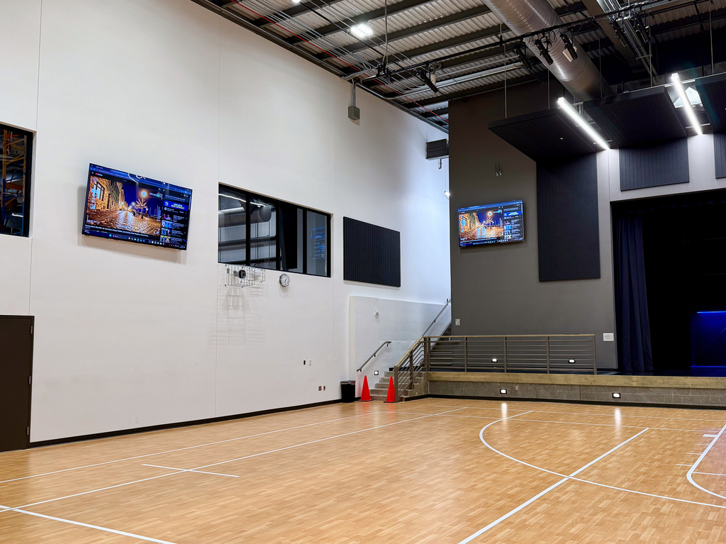 Event Center staff training on lighting equipment.