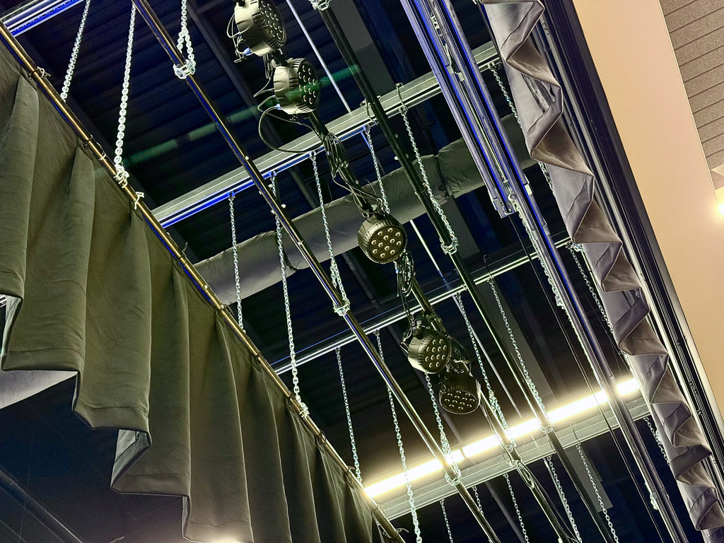 Event Center staff training on lighting equipment.