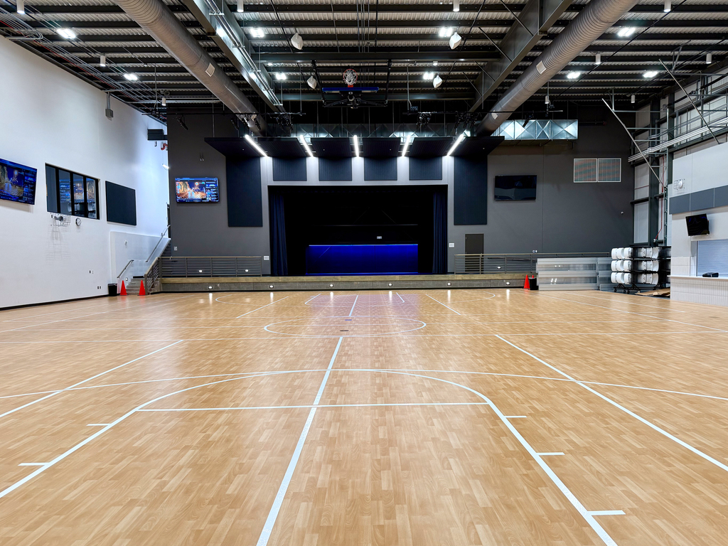 Event Center staff training on lighting equipment.