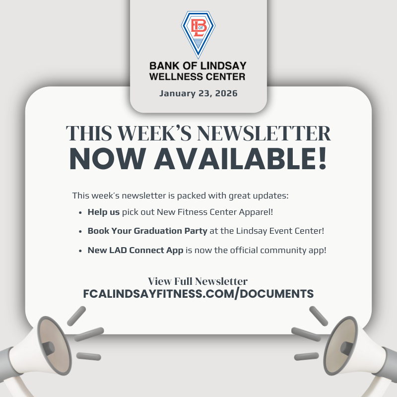 Newsletter Jan 23 | Bank of Lindsay Wellness Center