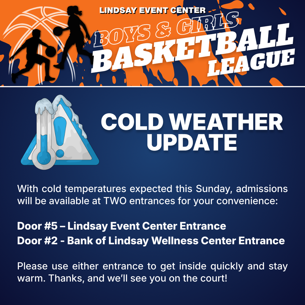 Cold Weather Update for January 25th, 2026 Basketball League