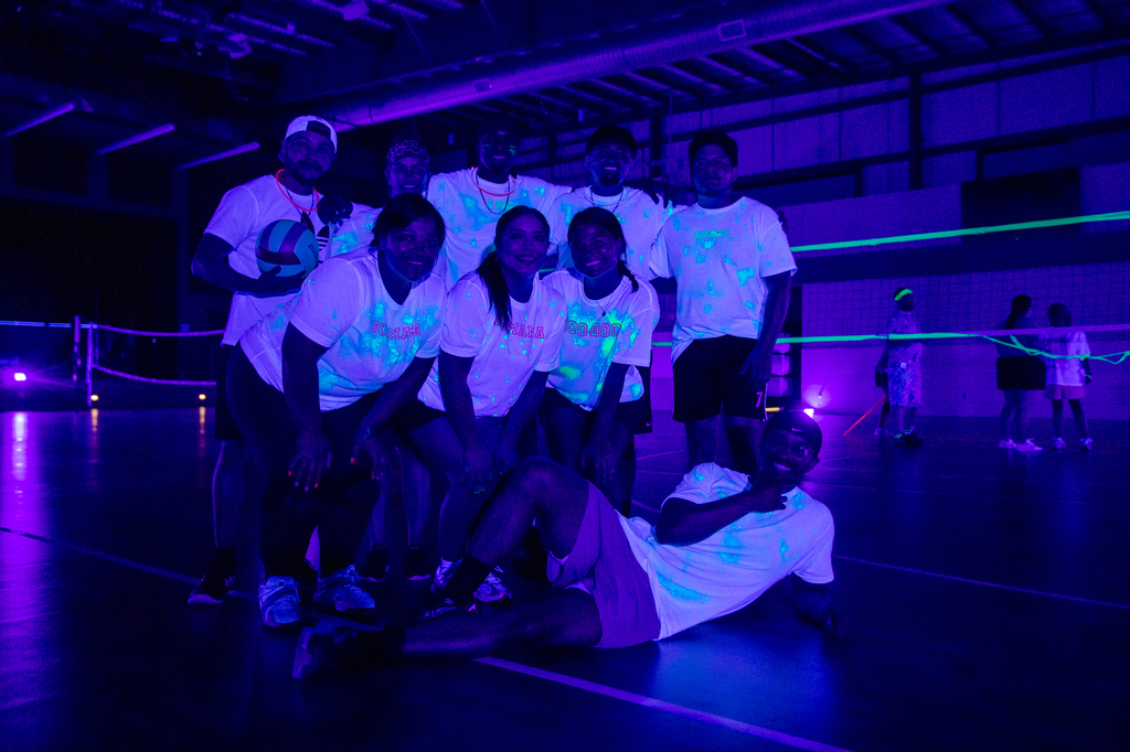 First place team of the 2026 Glowdown at the Lindsay Event Center