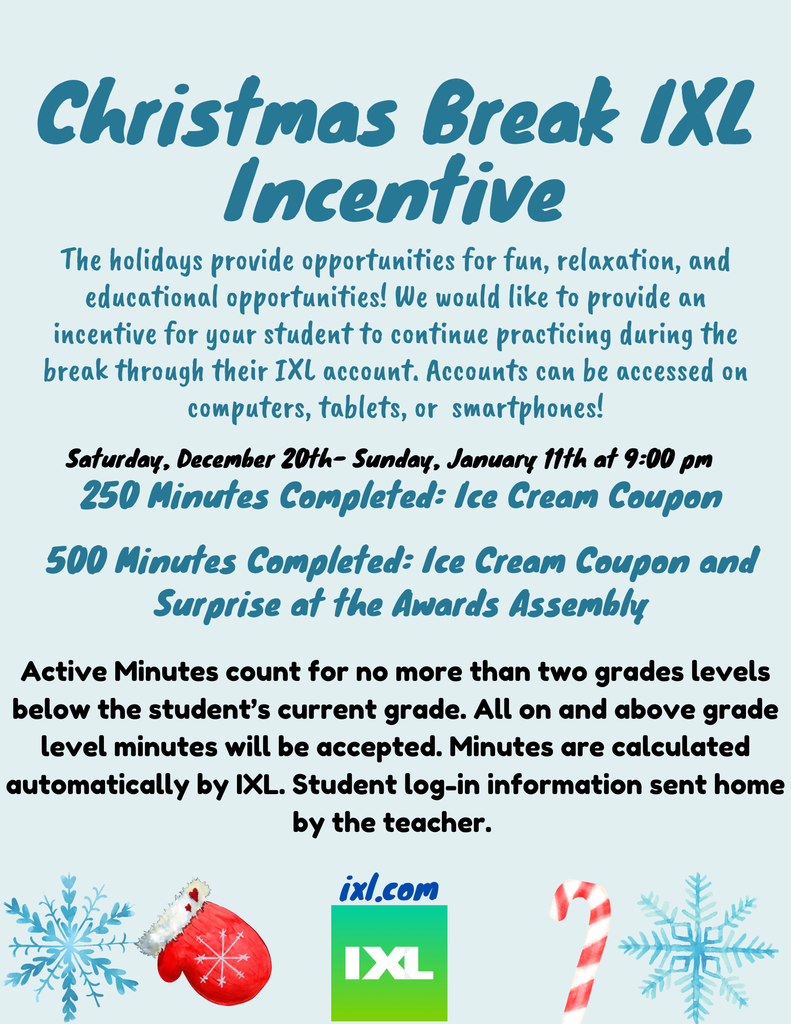 Christmas Break IXL