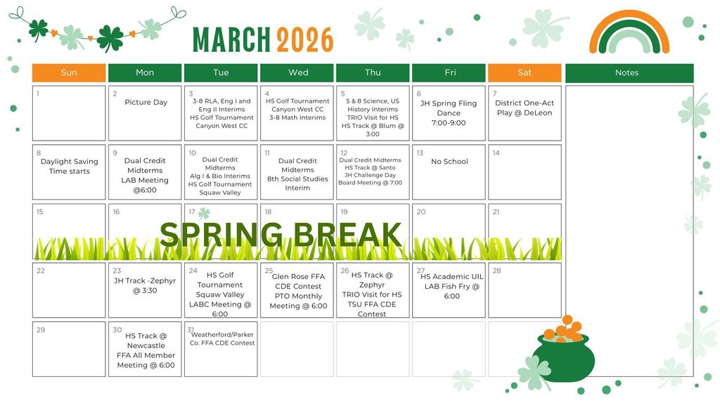 March Calendar