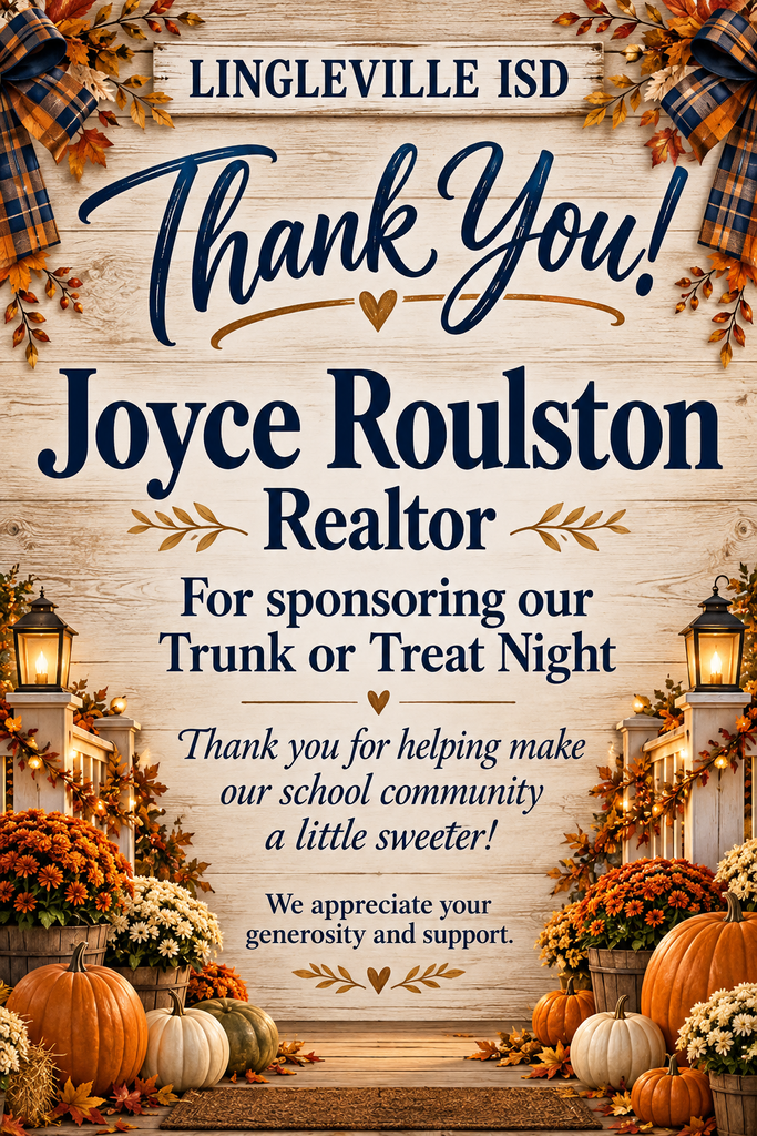 Thank you Joyce Roulston Realtor
