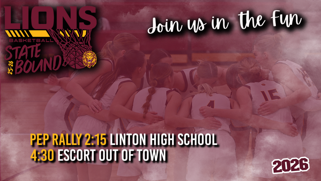 join us in the fun, Pep Rally 2;15 lps and 4:30 escort out of town