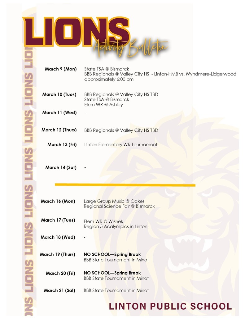 LPS activity bulletin for events 