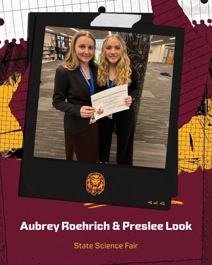 Aubrey Roehrich & preslee look holding awards won at state science fair