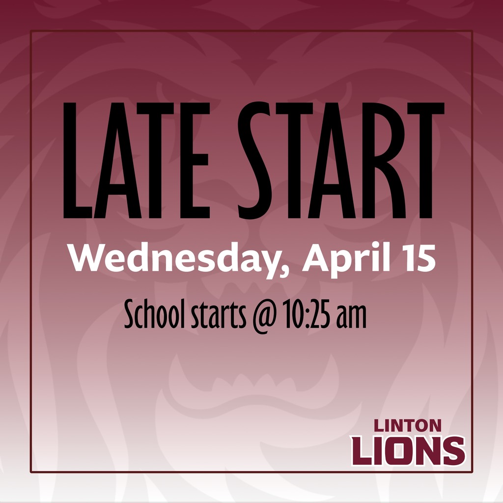 📢 Reminder: Late Start Tomorrow  Just a reminder that tomorrow, April 15th, is a late start day. School will begin at 10:25 AM.  🚫 No breakfast will be served.