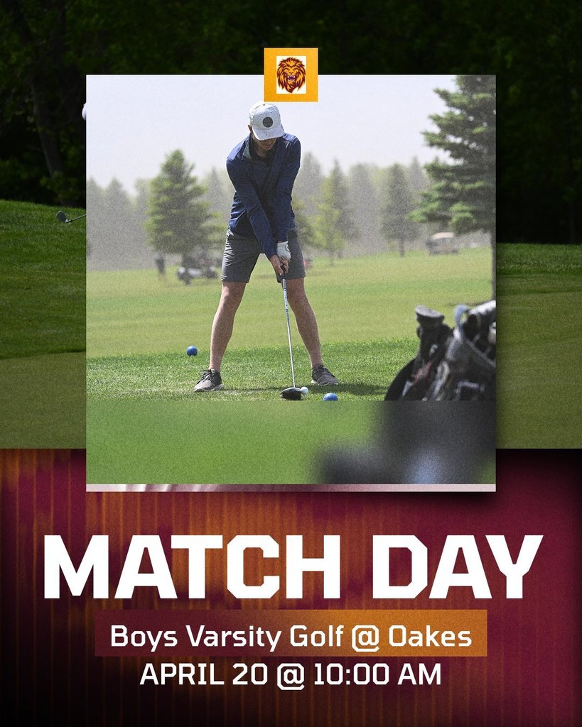 🏌️‍♂️ MATCH DAY 🏌️‍♂️ The Boys Varsity Golf team tees off today in their first meet of the season!  📍 Oakes 📅 April 20 ⏰ 10:00 AM  Wishing our golfers the best of luck as they kick off the season—drive it long and putt it true! ⛳🔥