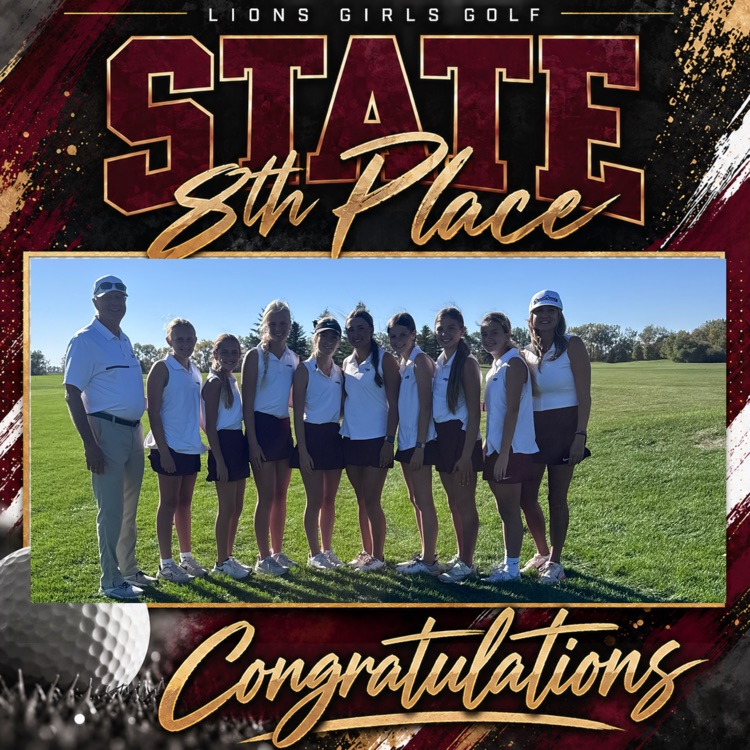 lions golf team at state. they earned 8th place. congratulations 