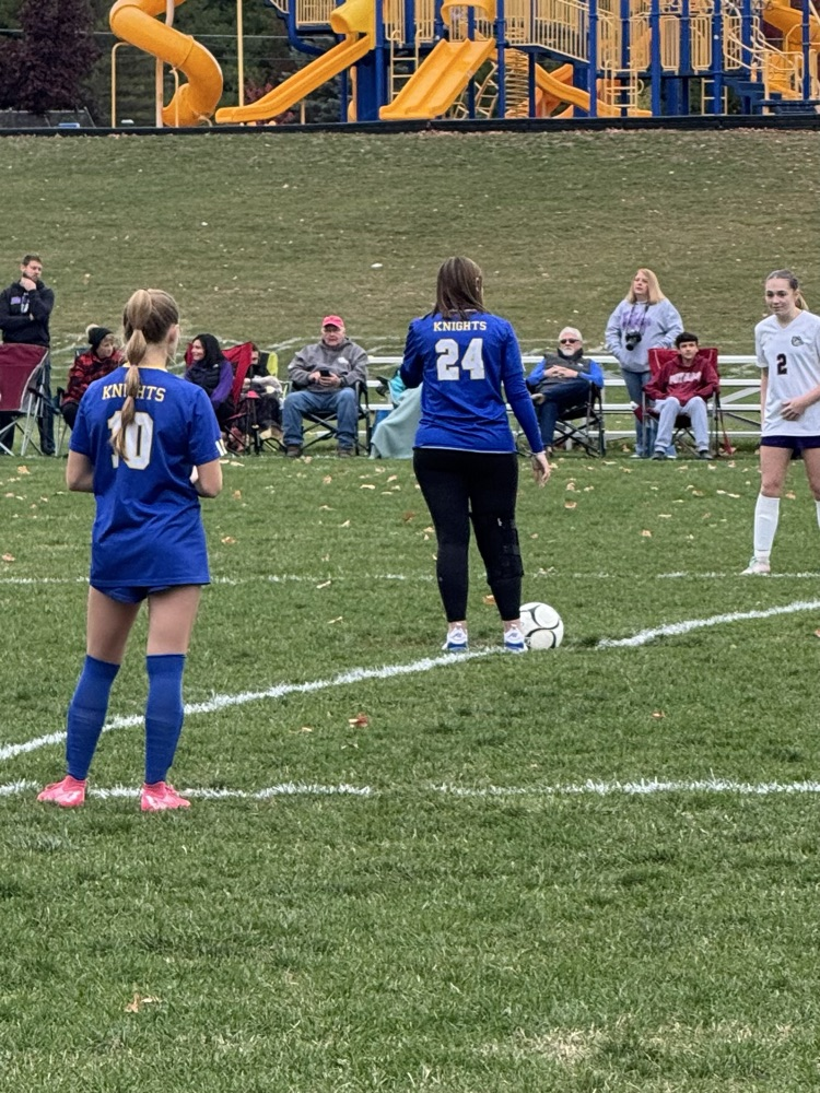 Sr Maddison Flener took the kickoff for the Knights