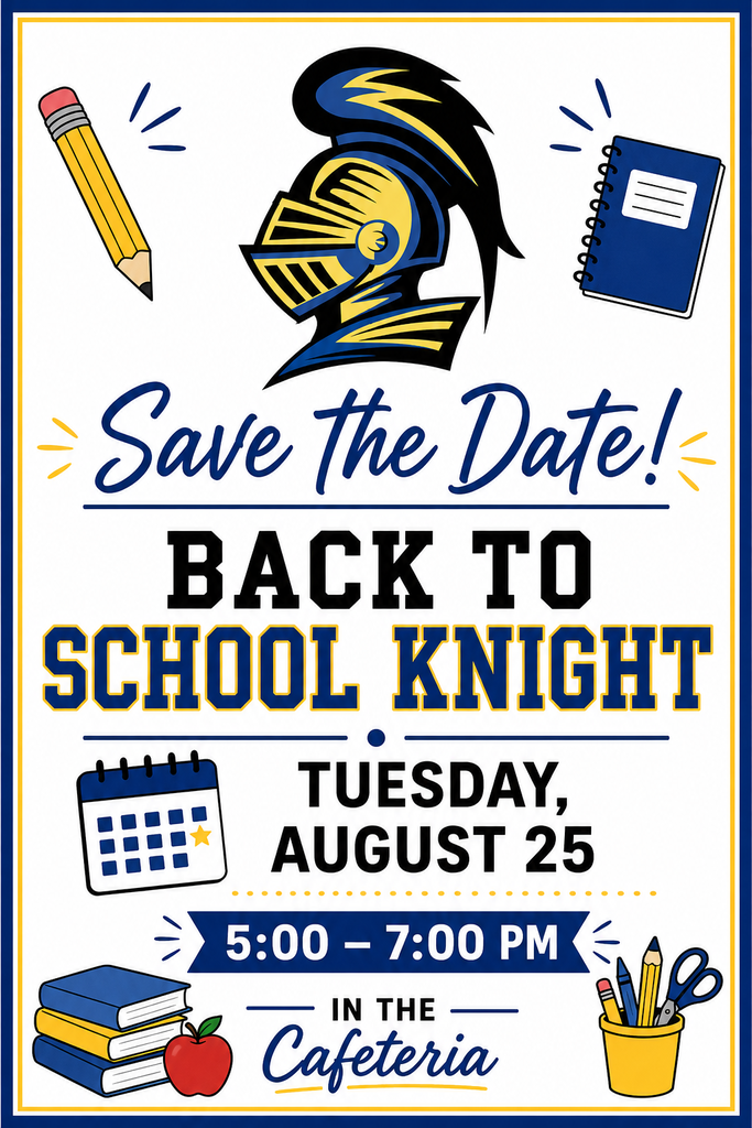 back to school knight poster
