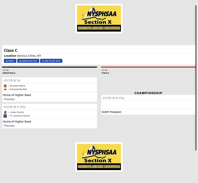 Boys playoff bracket 