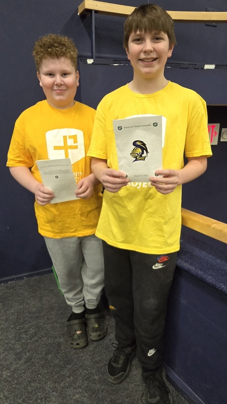 Students posing with their awards