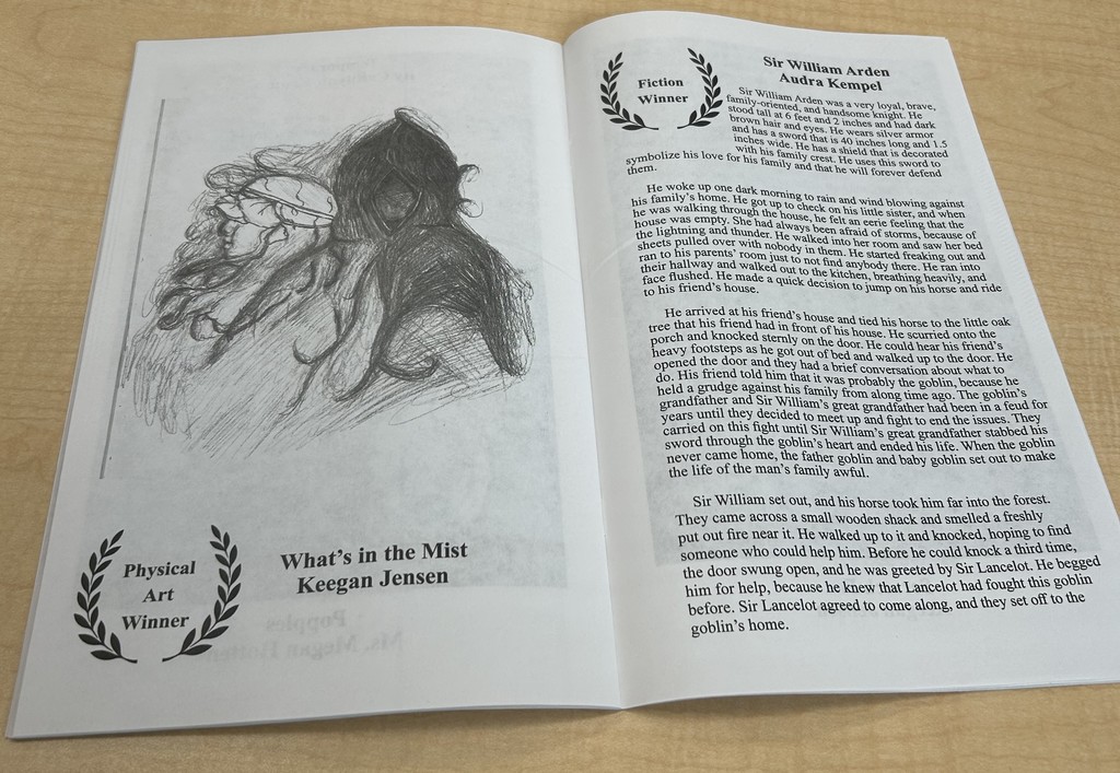 two pages of the literary magazine