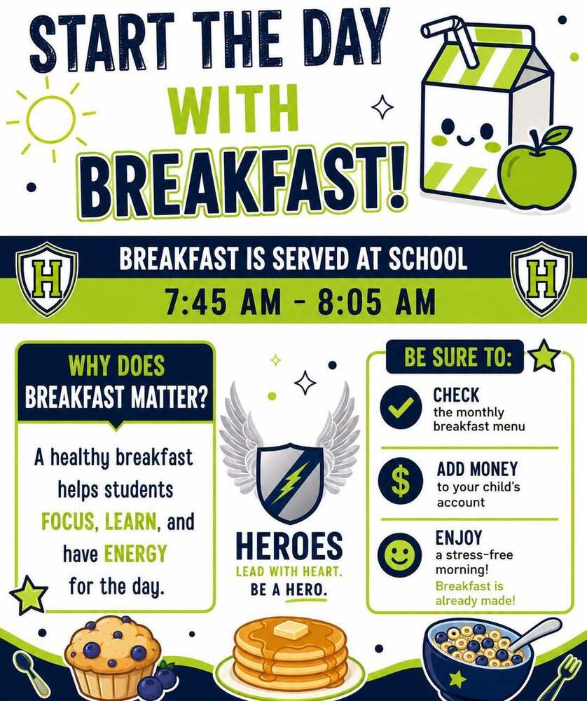 breakfast 7:45 - 8:05 am