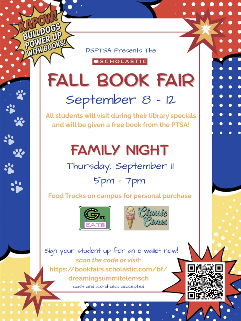 Dreaming Summit Fall Book Fair September 8 - 12
