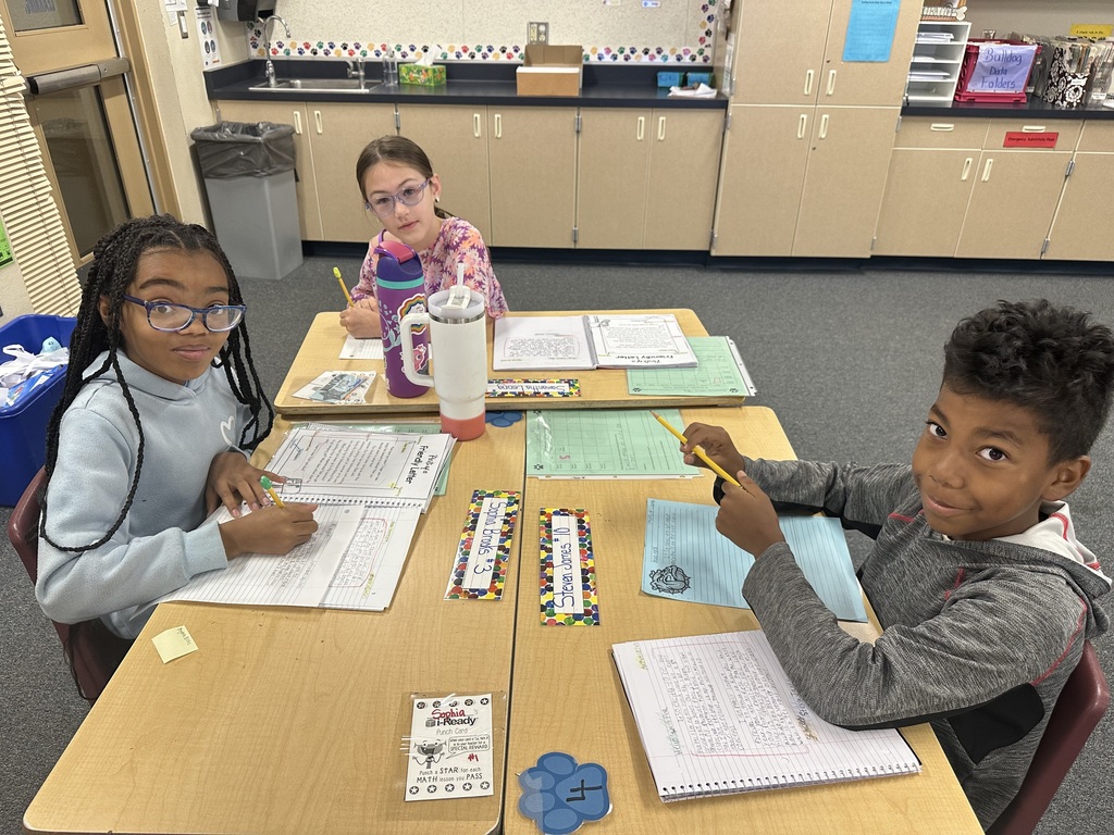 Students writing to pen pals in North Dakota