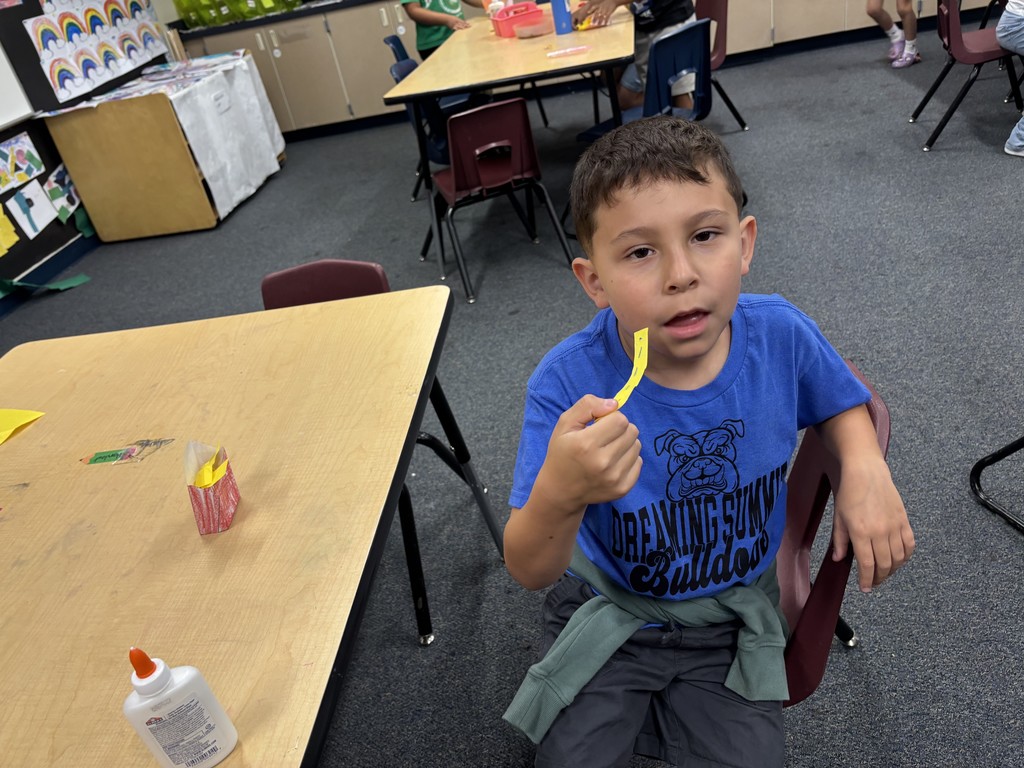 First Graders in Art Class
