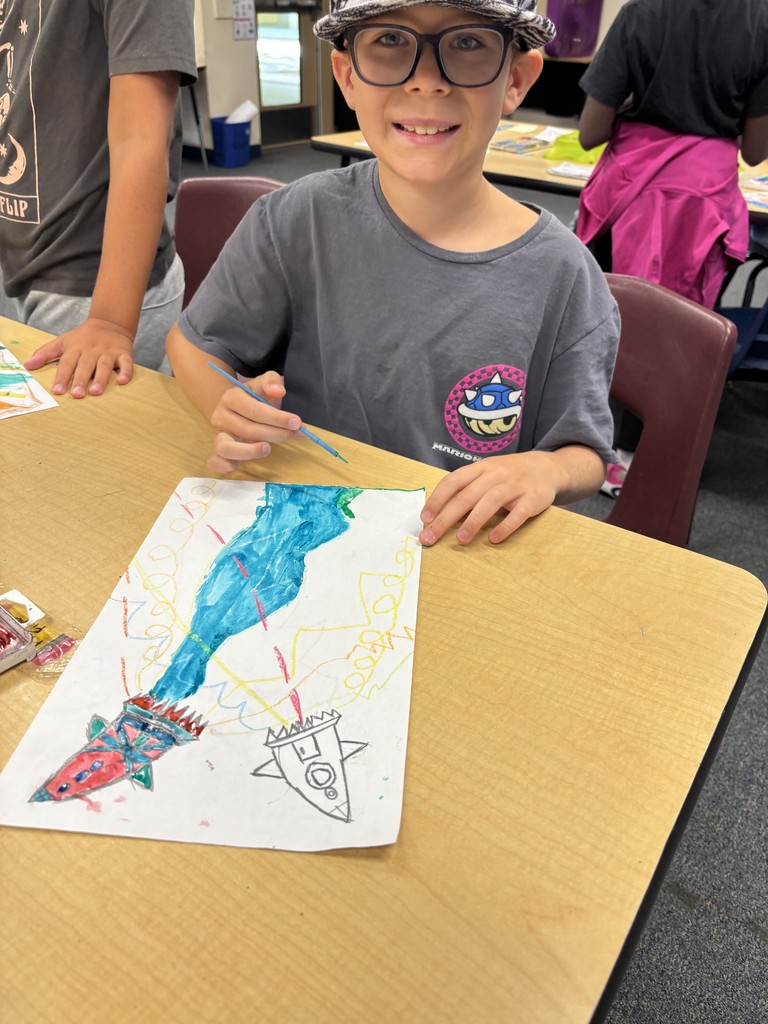 3rd Grade in Art Class