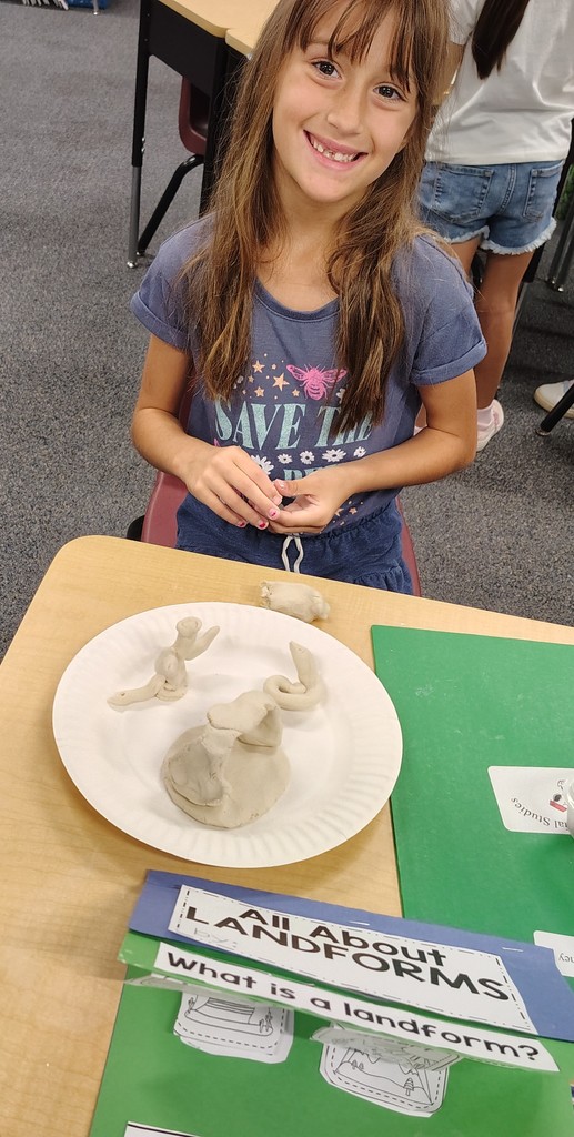 Second Grade making landforms