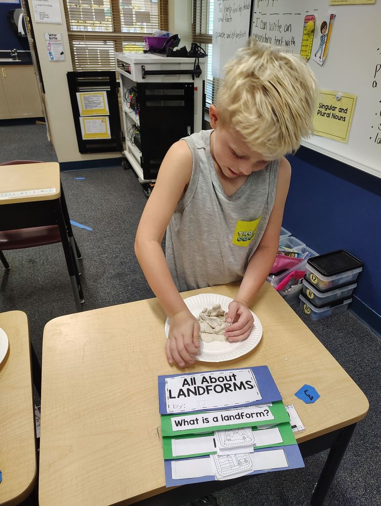 Second Grade making landforms