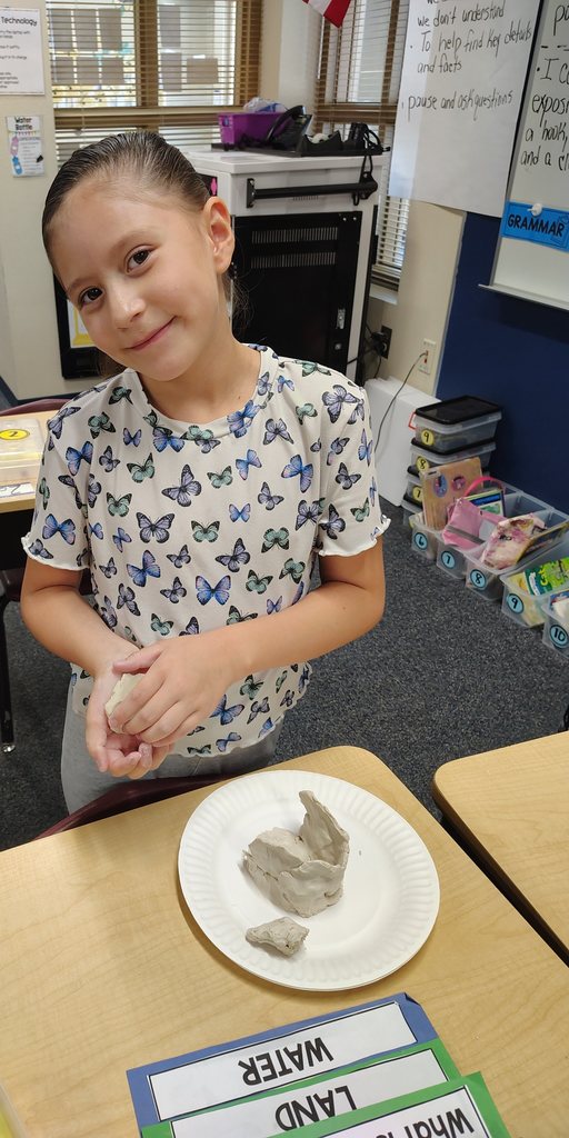 Second Grade making landforms