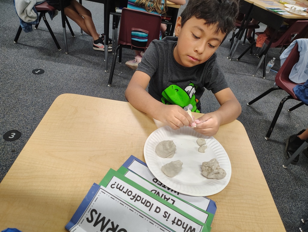 Second Grade making landforms