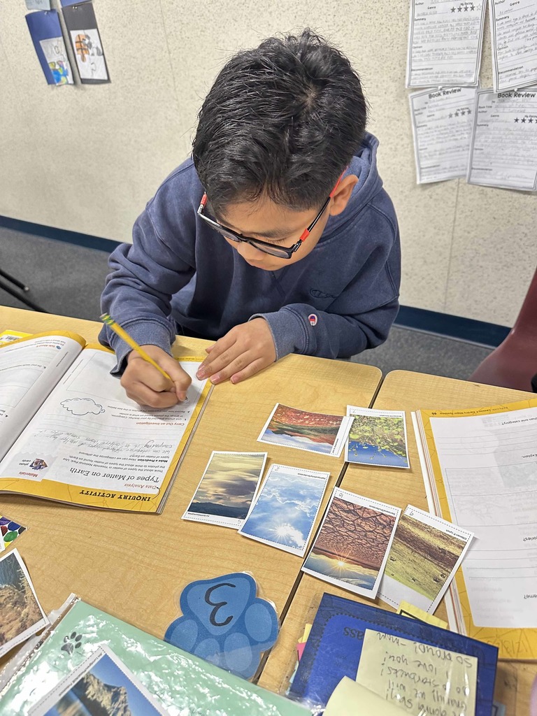 Student in classroom working on Science