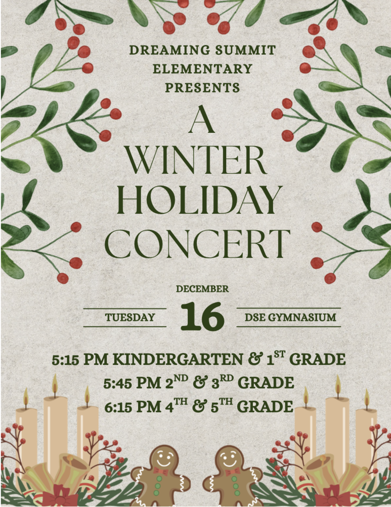 Flyer for the Winter Holiday Concert