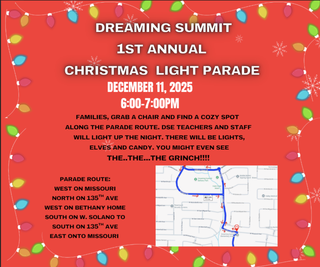 Flyer on Dreaming Summit Light Parade