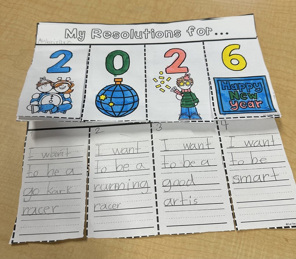 1st Grade New Years Goals