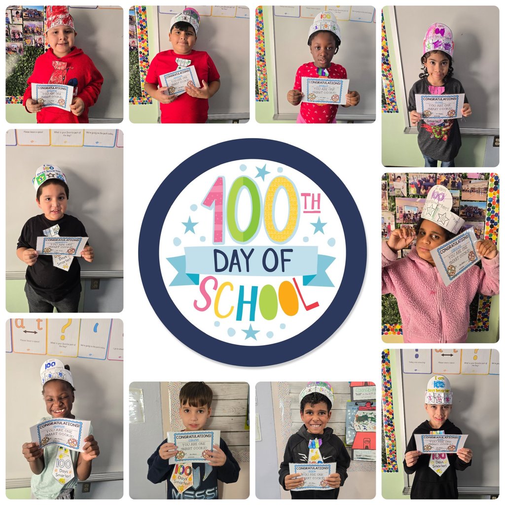 Students Celebrating the 100th Day of School