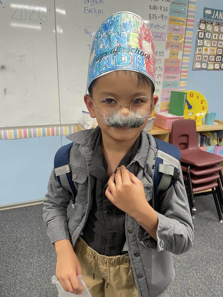 Students Celebrating the 100th Day of School